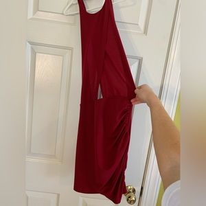 Red Open Back Dress